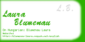 laura blumenau business card